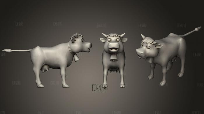 cartoon cow 3d stl модель для ЧПУ